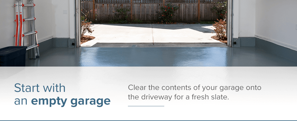 Start Cleaning with an Empty Garage